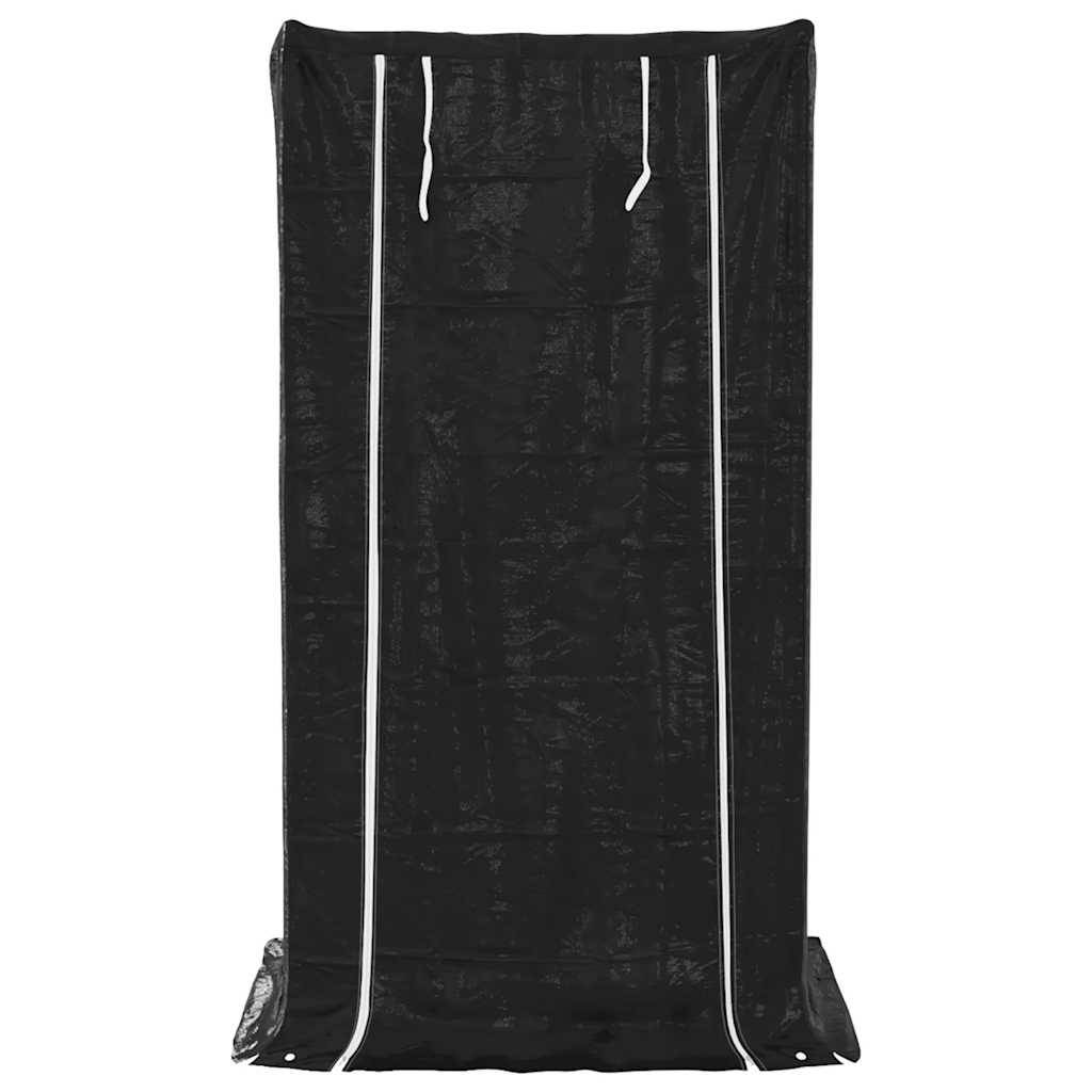 Grand abri à bois vertical 200 cm en acier galvanisé et bâche incluse – ComfortXL Outdoor Living - Image 4