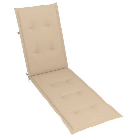 Chaise longue | Transat | Bain de soleil d'extérieur repose-pied et coussin Acacia solide - Image 7