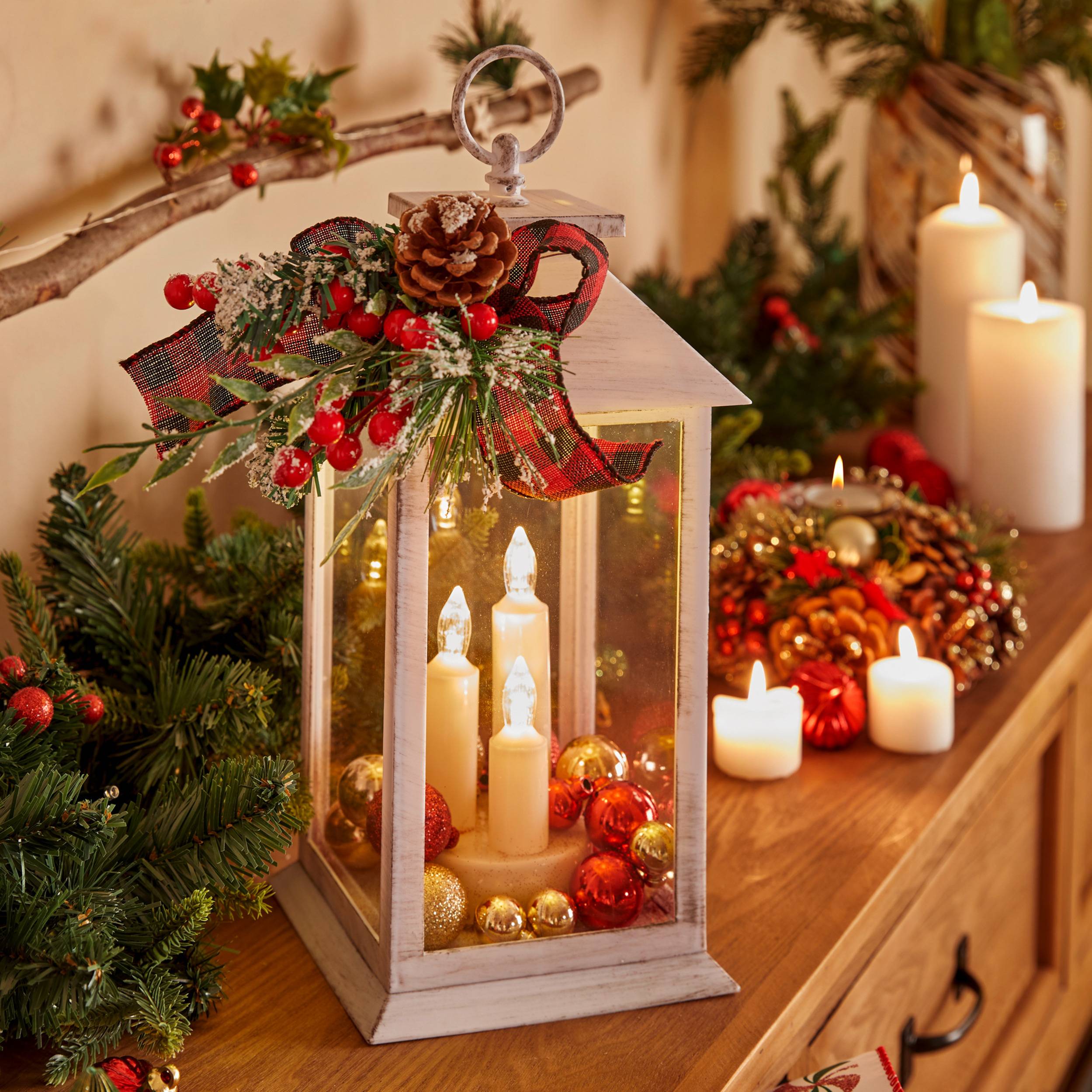 Fééric Lights & Christmas - Décoration Intérieur Lanterne Déco 3 l P Blanc - Feeric Lights & Christmas - Image 1