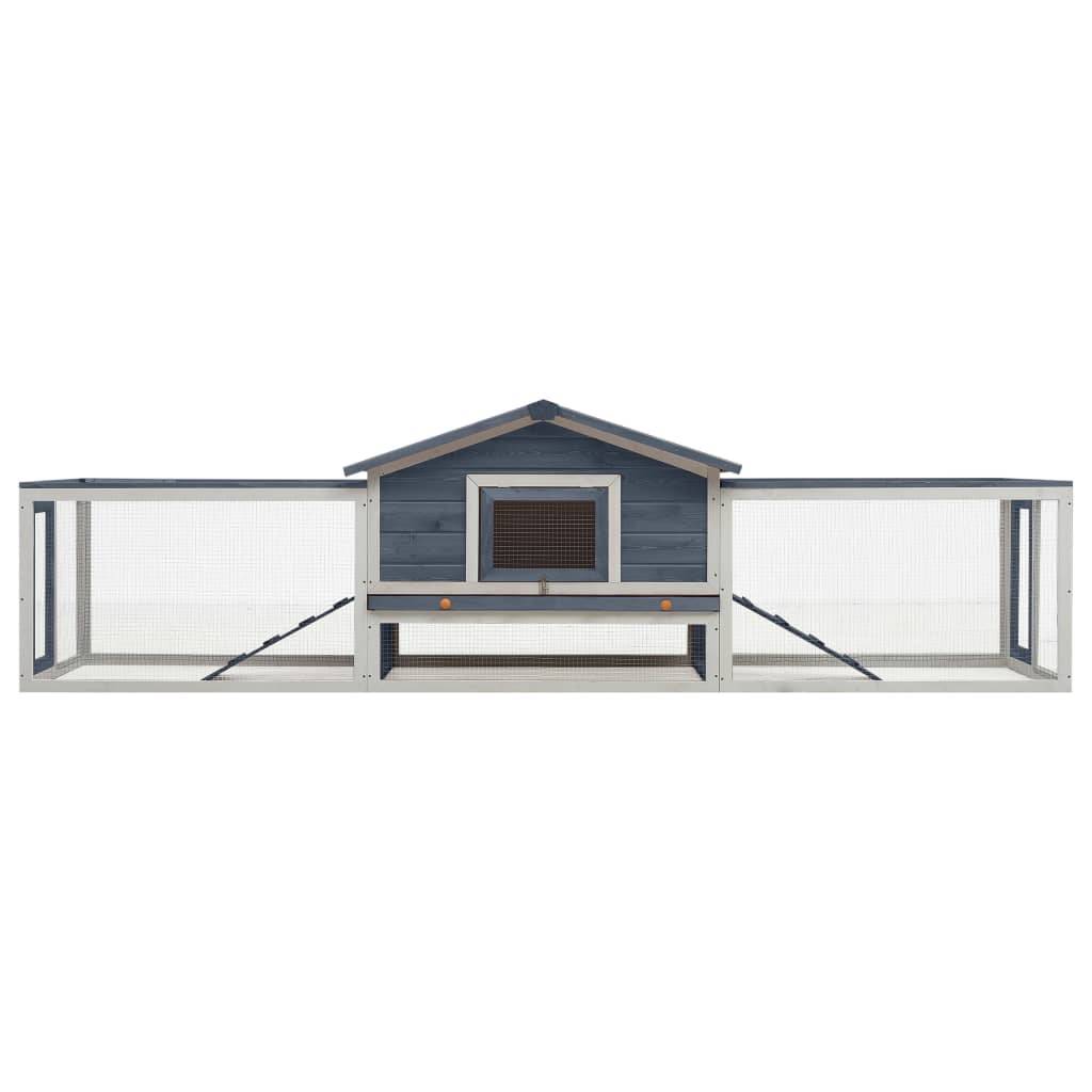 Vidaxl - Clapier Gris 310x70x87 cm Pin massif et sapin vidaXL 170858 - Imagen 7