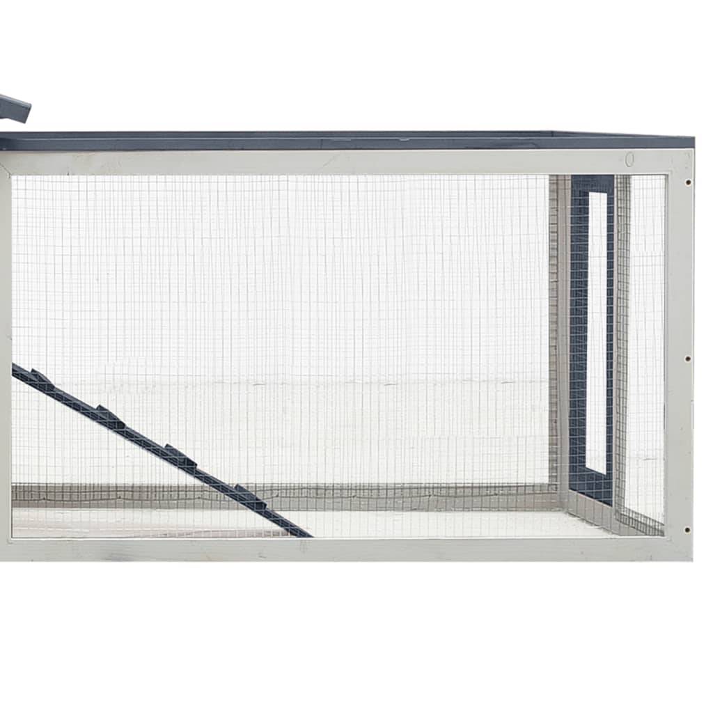 Vidaxl - Clapier Gris 310x70x87 cm Pin massif et sapin vidaXL 170858 - Imagen 5