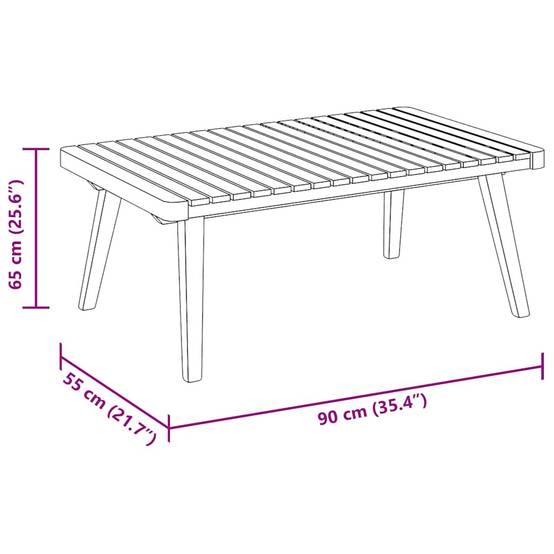 ComfortXL - Petit salon de jardin 2 pièces Bois d'Acacia Massif Canapé et Table pour Balcon Gris – ComfortXL Outdoor Living - Image 9