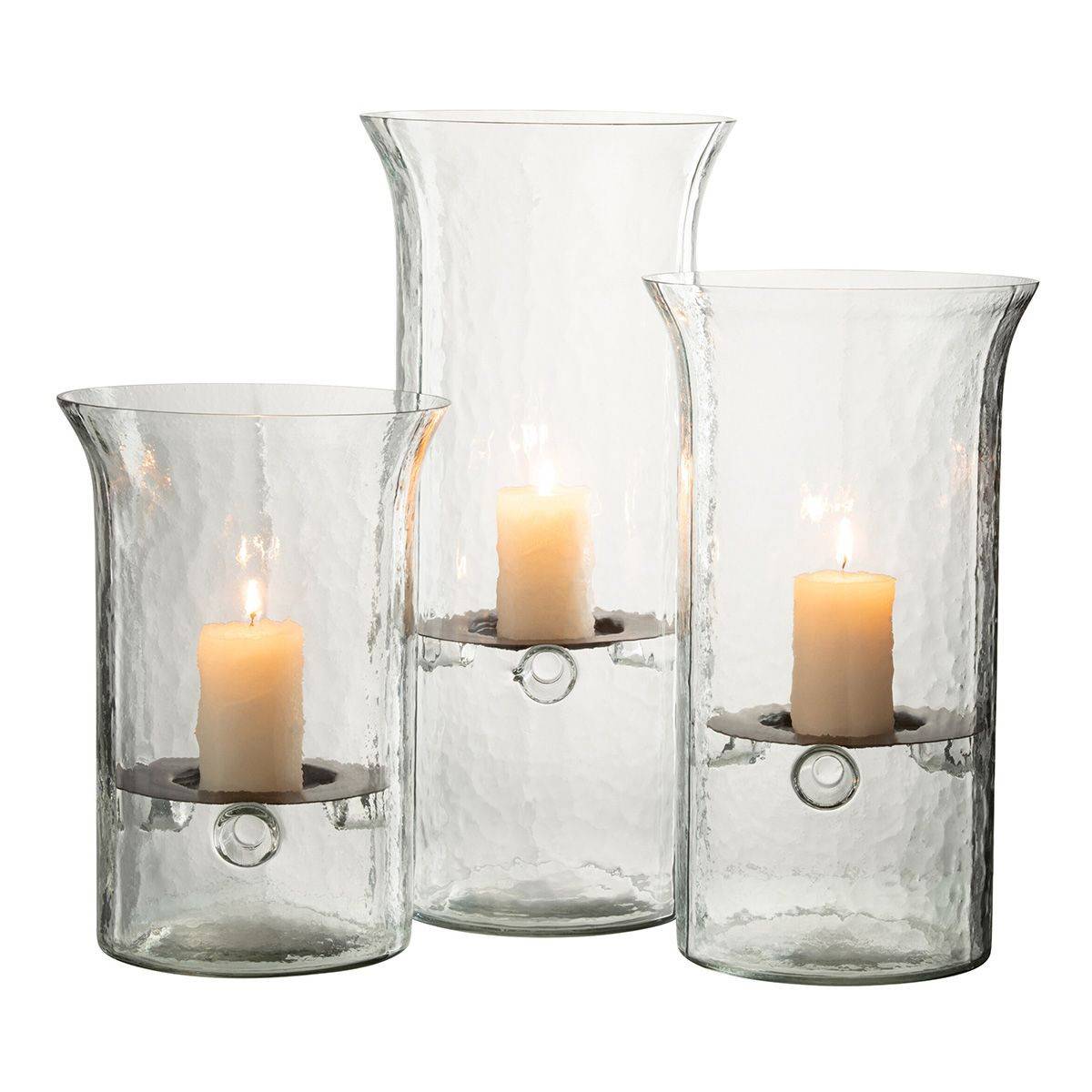 Bougeoir en Verre "Flou" 26cm Transparent - Image 5
