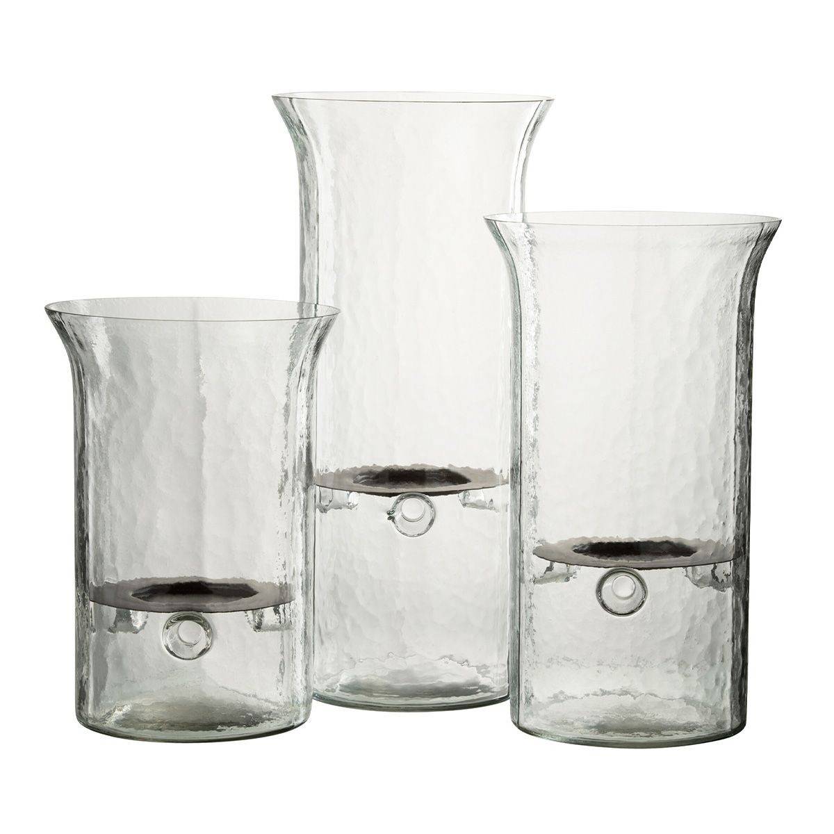 Bougeoir en Verre "Flou" 26cm Transparent - Image 4