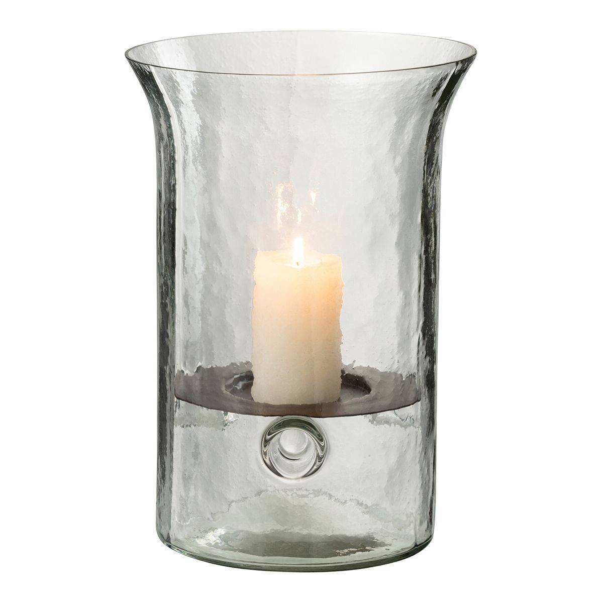 Bougeoir en Verre "Flou" 26cm Transparent - Image 2