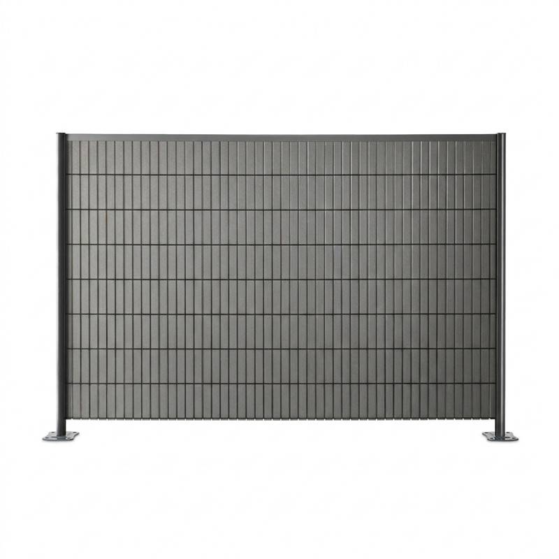 Kit complet grillage rigide occulté composite L 20m H 1m03 gris sur platine - Easy Clôture - Image 2