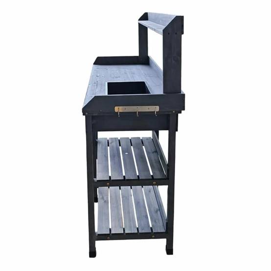 Table de rempotage en bois avec bac plastique - 114x46x120cm - Image 6