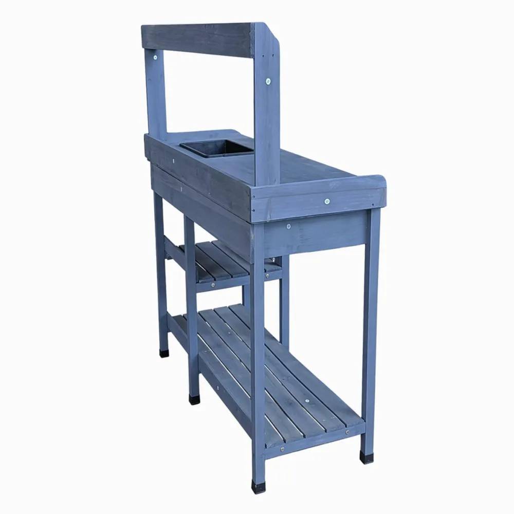 Table de rempotage en bois avec bac plastique - 114x46x120cm - Image 8