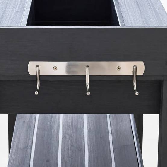 Table de rempotage en bois avec bac plastique - 114x46x120cm - Image 7