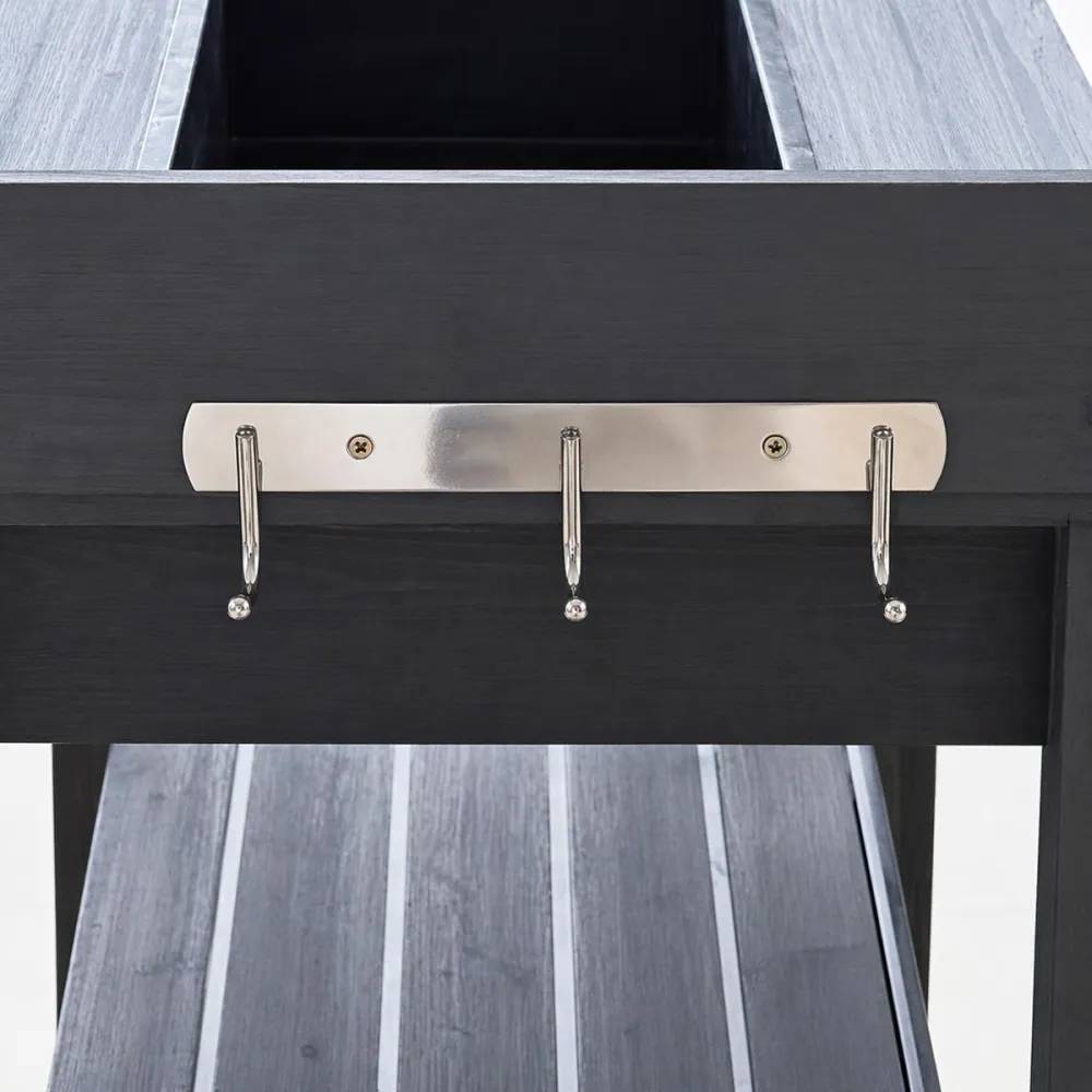 Table de rempotage en bois avec bac plastique - 114x46x120cm - Image 7