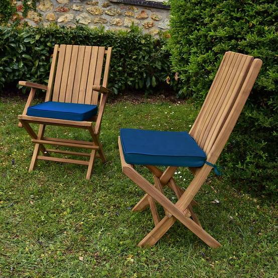 Coussin bleu marine pour chaises et fauteuils pliants - TECK'Attitude - Imagen 2