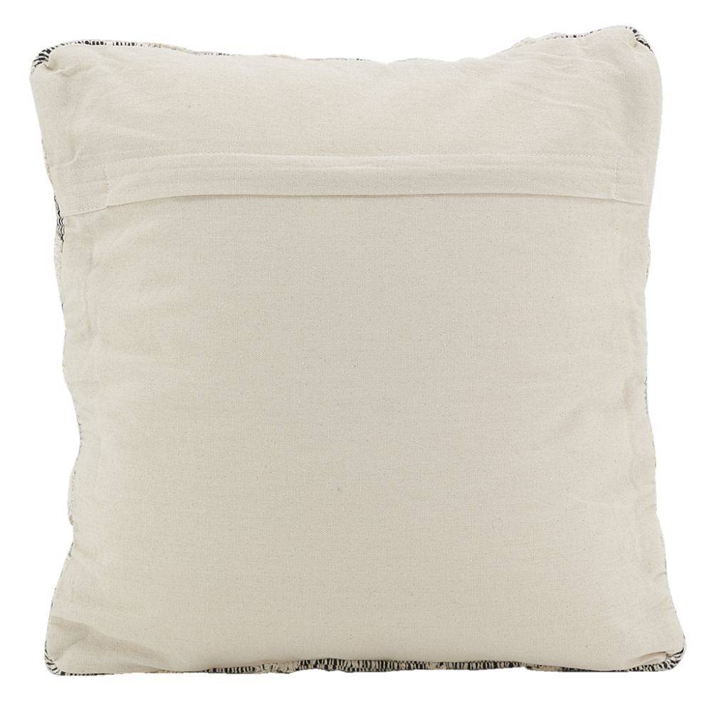 Aubry Gaspard - Coussin en coton écru et beige Losanges - Imagen 4