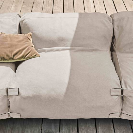 Oviala - Canapé de jardin modulable 4 places beige Mixi - Oviala - Image 5