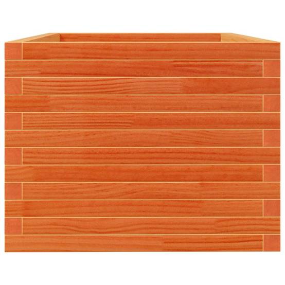 Jardinière | Pot de fleurs | Cache-pot | Bac à fleurs cire marron 90x60x49,5 cm bois de pin massif - Image 6