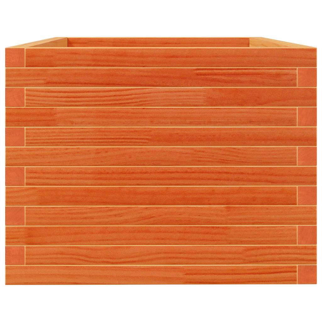 Jardinière | Pot de fleurs | Cache-pot | Bac à fleurs cire marron 90x60x49,5 cm bois de pin massif - Image 6