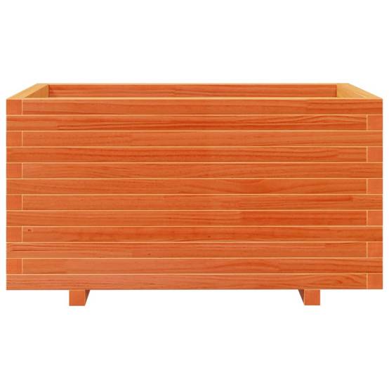 Jardinière | Pot de fleurs | Cache-pot | Bac à fleurs cire marron 90x60x49,5 cm bois de pin massif - Image 5