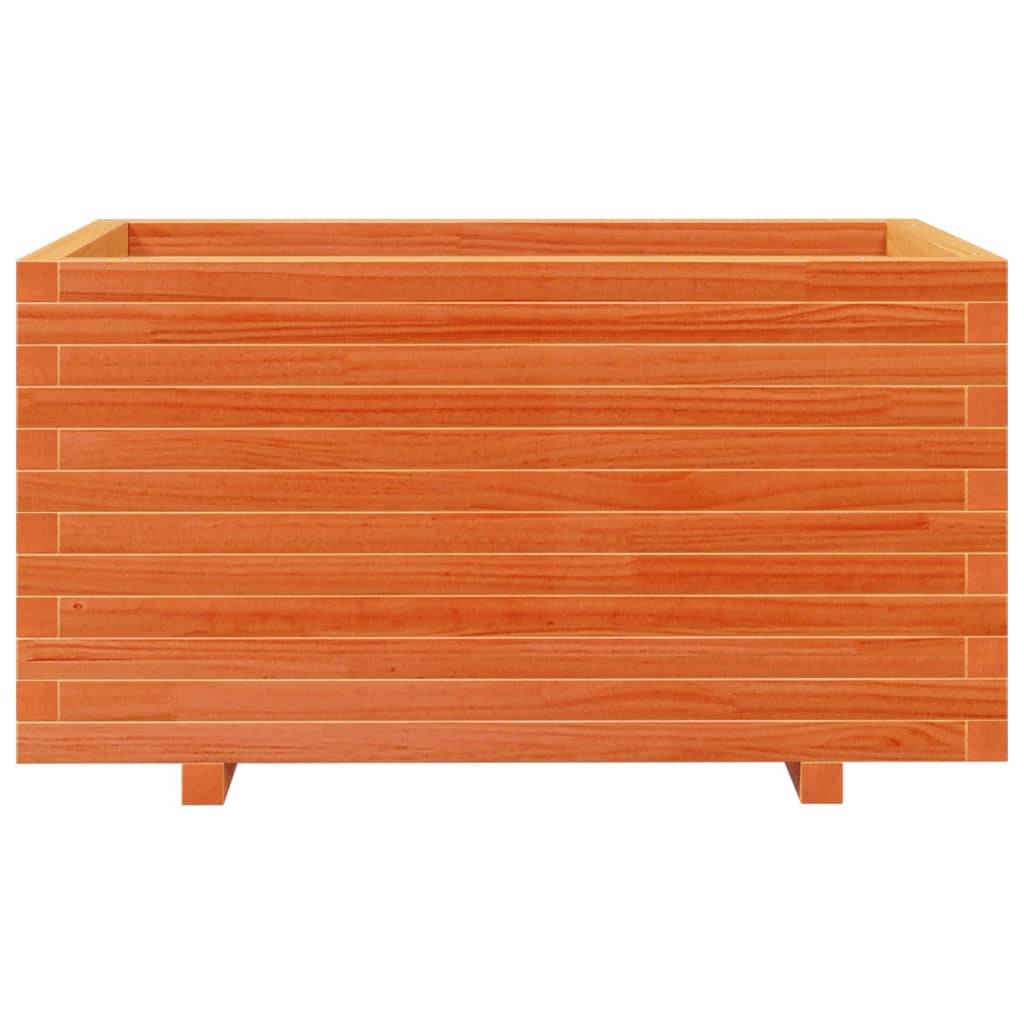 Jardinière | Pot de fleurs | Cache-pot | Bac à fleurs cire marron 90x60x49,5 cm bois de pin massif - Image 5