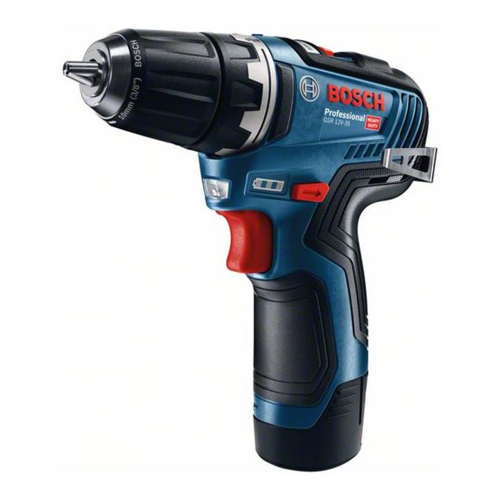 Bosch - Perceuse-visseuse 12V GSR 12V-35 professional + 2 batteries 3Ah + chargeur + coffret L-BOXX - BOSCH - 06019H8002 - Imagen 2