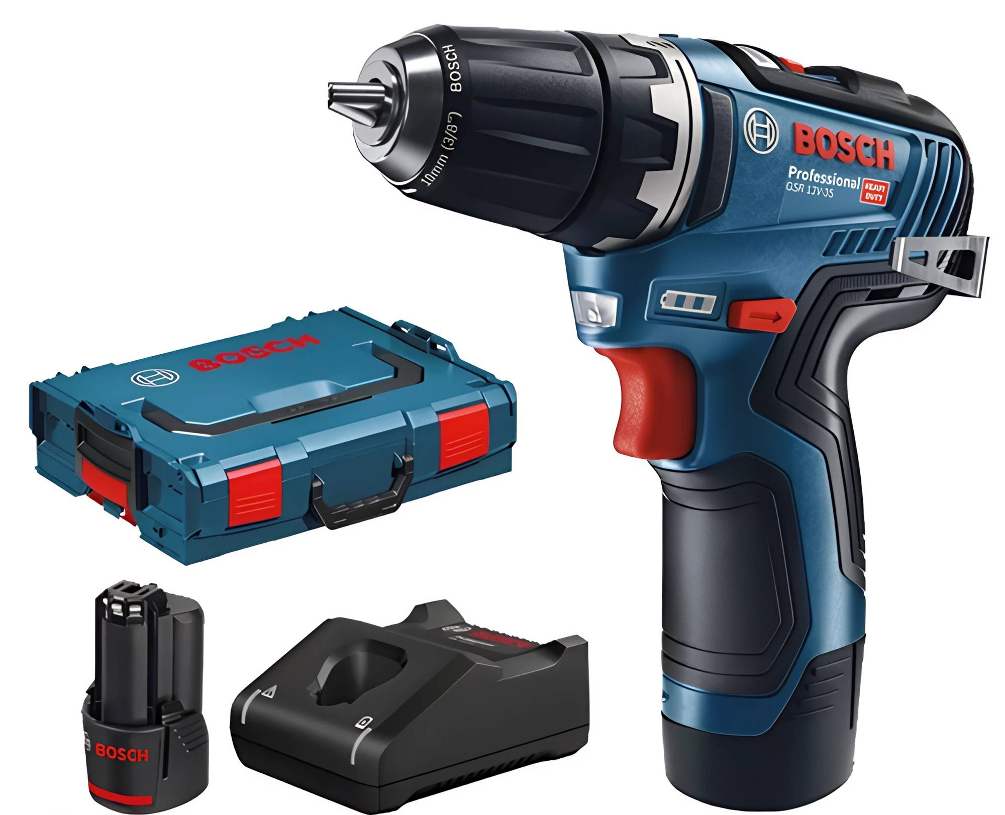 Bosch - Perceuse-visseuse 12V GSR 12V-35 professional + 2 batteries 3Ah + chargeur + coffret L-BOXX - BOSCH - 06019H8002 - Imagen 1