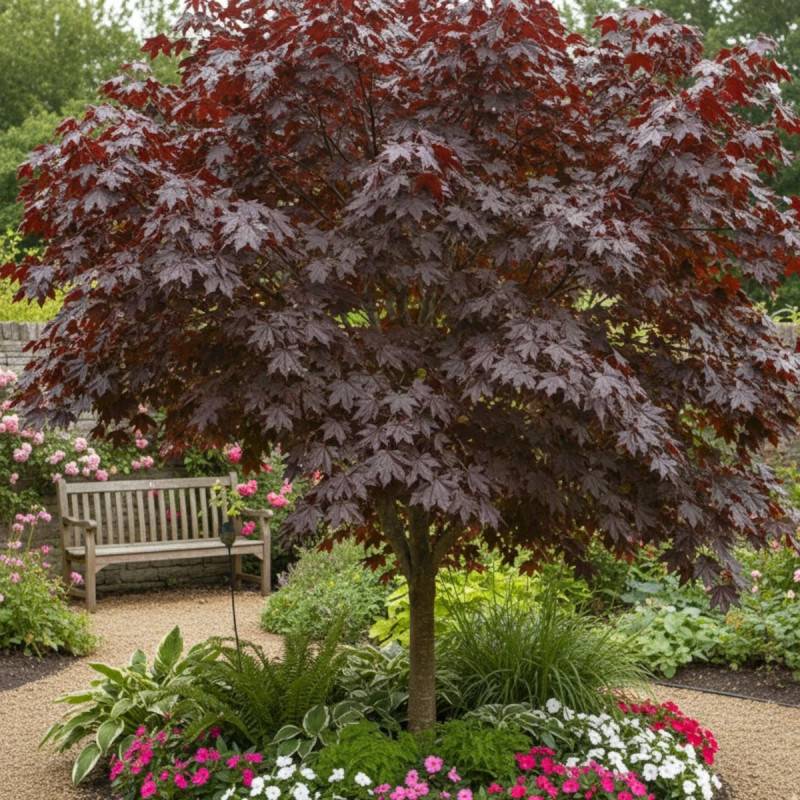 Erable à feuille de platane Schwedleri, Acer platanoides - Pot de 30L - Tige 8/10 - 175/200 cm - Image 2