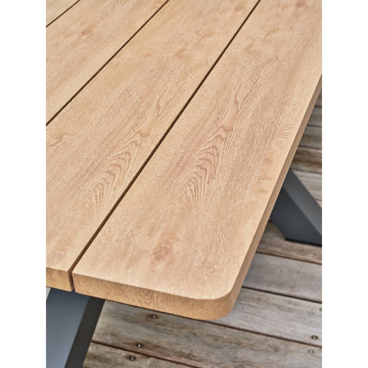Table de jardin KELIA - GRIS ANTHRACITE - REMARQUABLE - Image 8