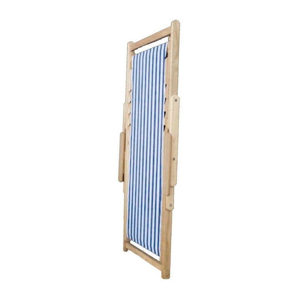 Lona - Chilienne transat bois d'eucalyptus tissu 100% coton Elvas - Imagen 3