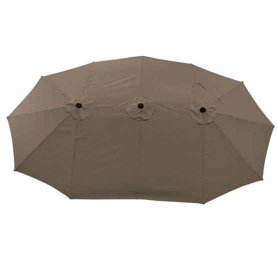 Parasol double 2x4m LINAI taupe - HAPPY GARDEN - Imagen 7