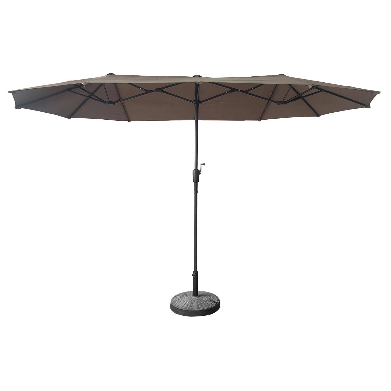 Parasol double 2x4m LINAI taupe - HAPPY GARDEN - Imagen 8