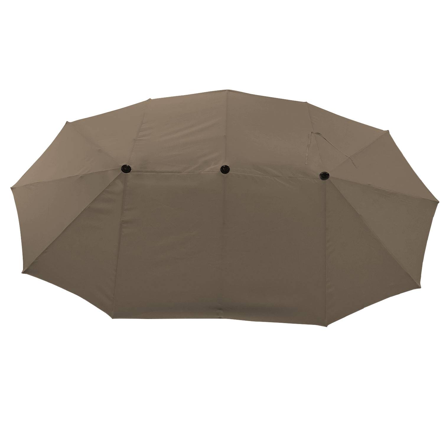 Parasol double 2x4m LINAI taupe - HAPPY GARDEN - Imagen 2