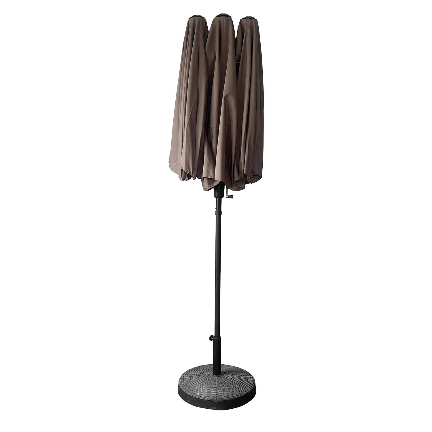 Parasol double 2x4m LINAI taupe - HAPPY GARDEN - Imagen 4
