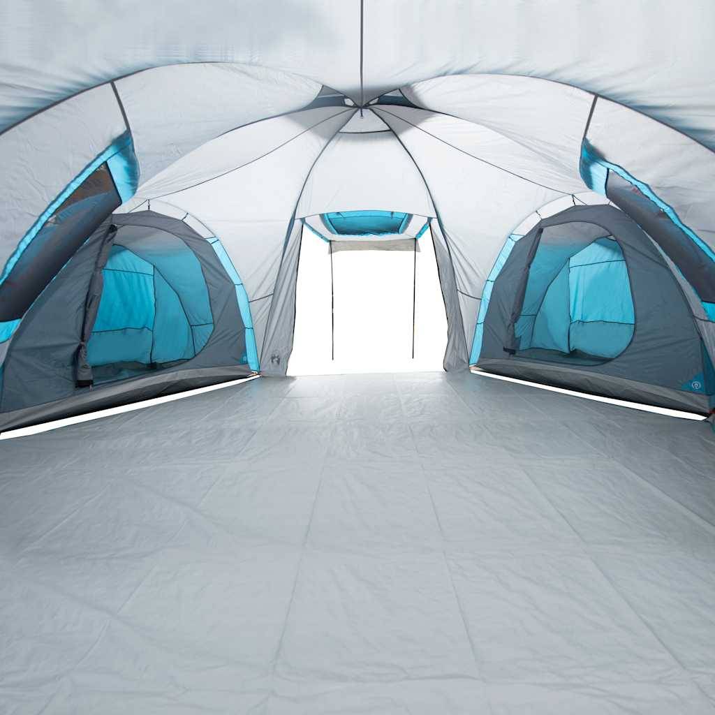 Grande Tente Familiale Dôme 12 Personnes Polyester Imperméable 3 Chambres pour Camping Bleu – ComfortXL Outdoor Living - Image 5