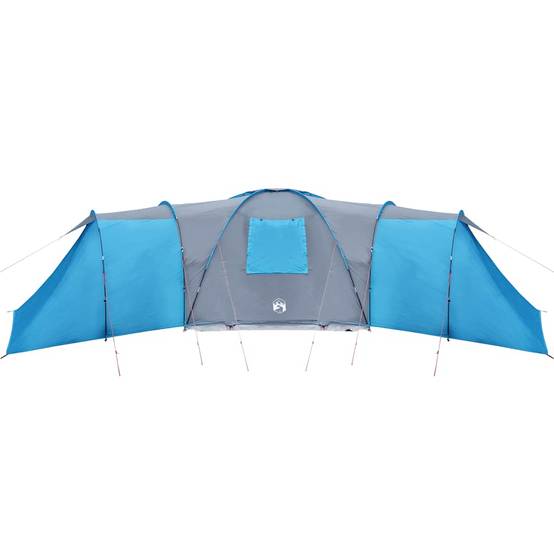 Grande Tente Familiale Dôme 12 Personnes Polyester Imperméable 3 Chambres pour Camping Bleu – ComfortXL Outdoor Living - Image 10