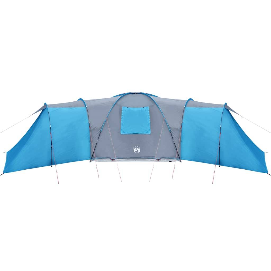 Grande Tente Familiale Dôme 12 Personnes Polyester Imperméable 3 Chambres pour Camping Bleu – ComfortXL Outdoor Living - Image 10
