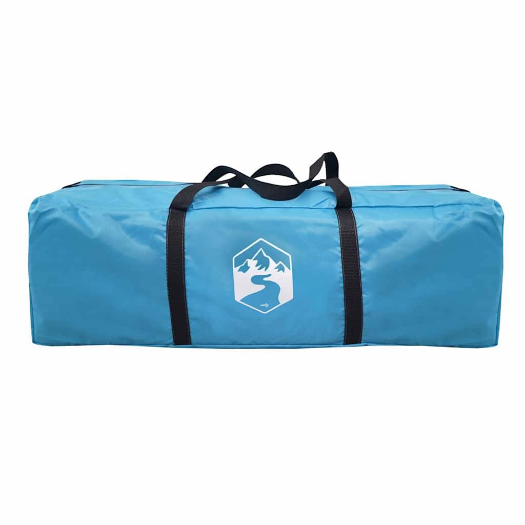 Grande Tente Familiale Dôme 12 Personnes Polyester Imperméable 3 Chambres pour Camping Bleu – ComfortXL Outdoor Living - Image 7