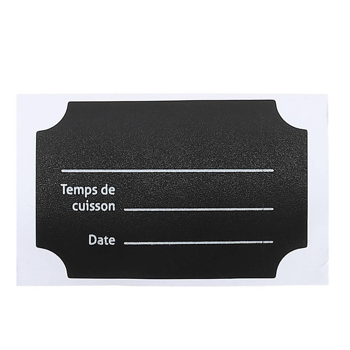 Cook Concept - Lot de 24 Étiquettes Bocaux "Cuisine" 7cm Noir