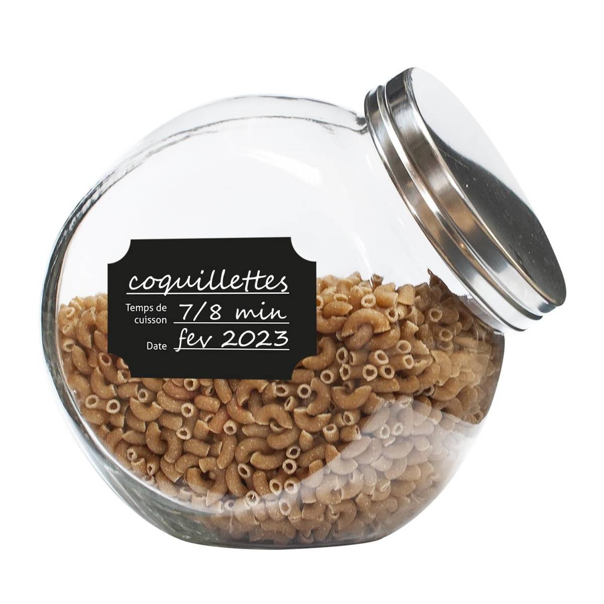 Cook Concept - Lot de 24 Étiquettes Bocaux "Cuisine" 7cm Noir - Image 3