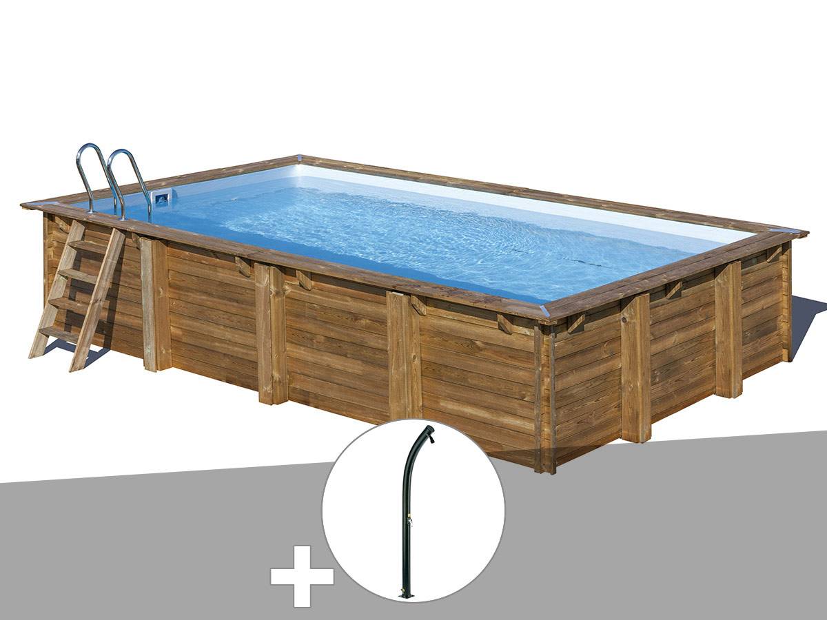 Gré - Kit piscine bois Gré Evora 6,20 x 4,20 x 1,33 m + Douche