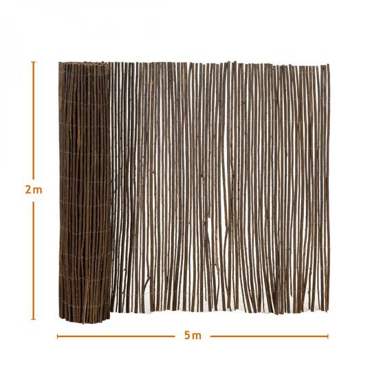 Canisse, brise vue occultant en osier naturel - 2 x 5 m - Linxor - Image 2