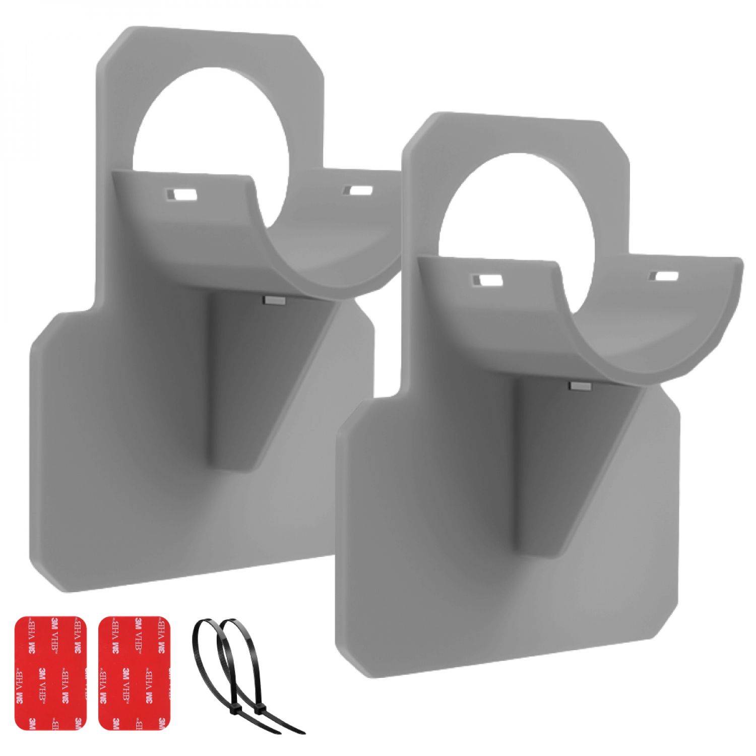 Lot de 2 supports 38 mm pour tuyau de piscine - Gris - Linxor - Image 1