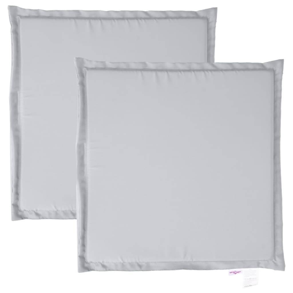 PANGIVO - Lot de 2 coussins de siège de jardin polyester gris clair 45 x 45 x 2 cm - PANGIVO - Image 2