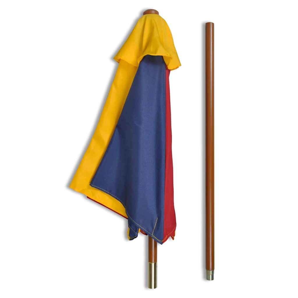 Vidaxl - Table et bancs de pique-nique avec parasol pour enfants Bois vidaXL 40773 - Imagen 5