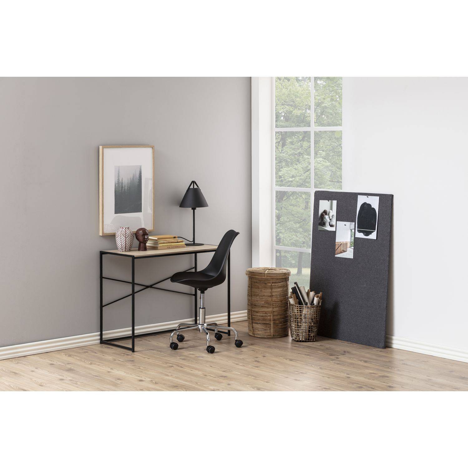Sans Marque - Bureau Sireine en MDF et métal - Toilinux - Image 2