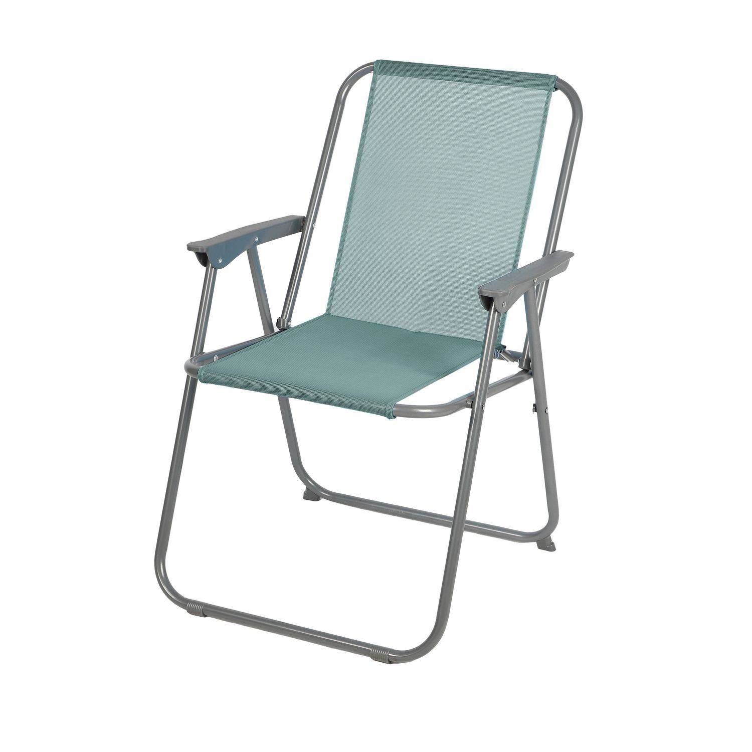 Sans Marque - Chaise de camping pliable - Bleu gris - Sunnydays - Imagen 1
