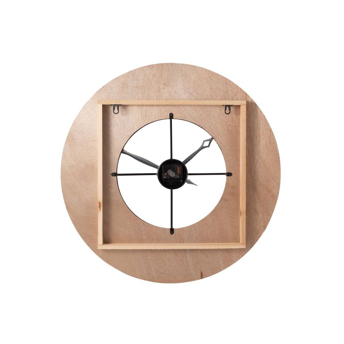 Horloge Murale Déco "Sodi" 60cm Naturel & Noir - Image 2