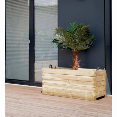 Jardipolys - Jardinière en bois OLÉA - 180 x 50 cm - Image 3