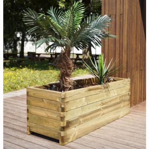 Jardipolys - Jardinière en bois OLÉA - 180 x 50 cm - Image 5