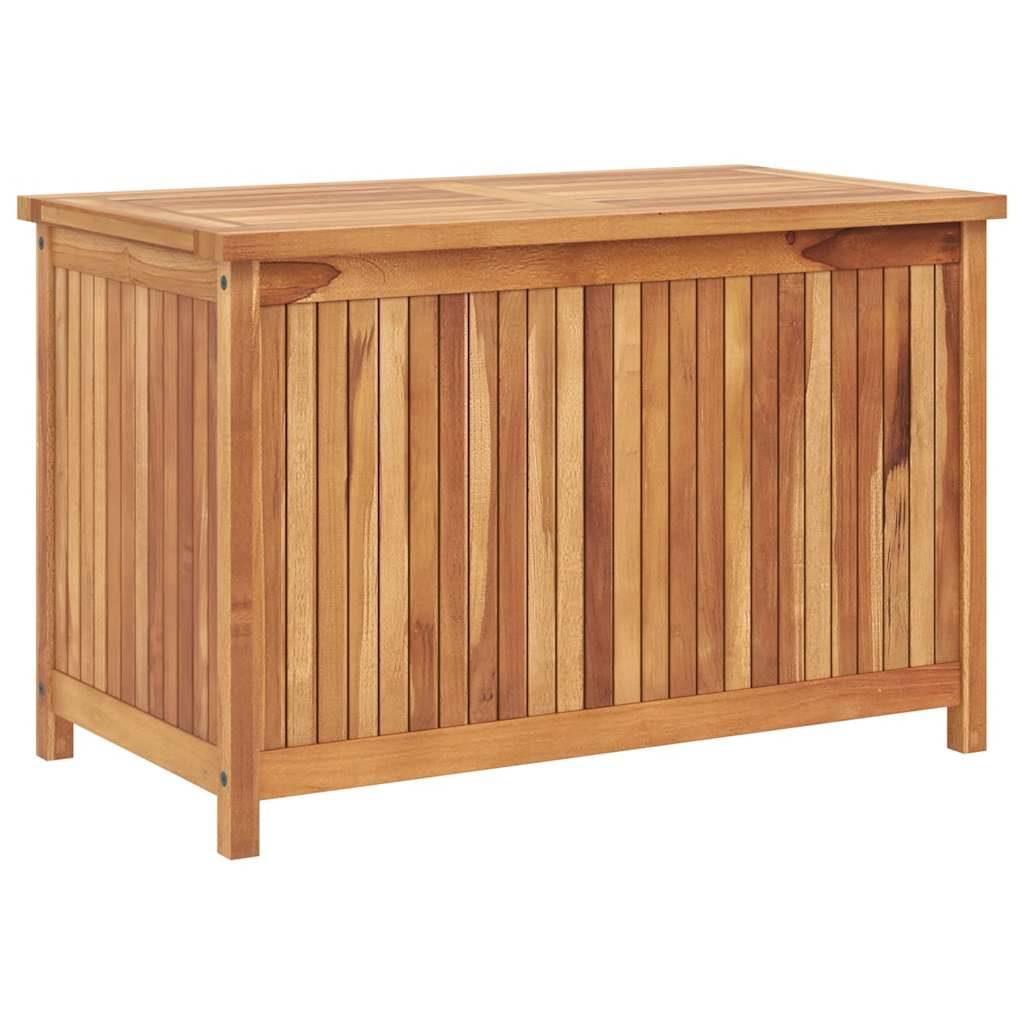Coffre de jardin bois de teck naturel 90 x 50 x 58 cm - PANGIVO - Image 2