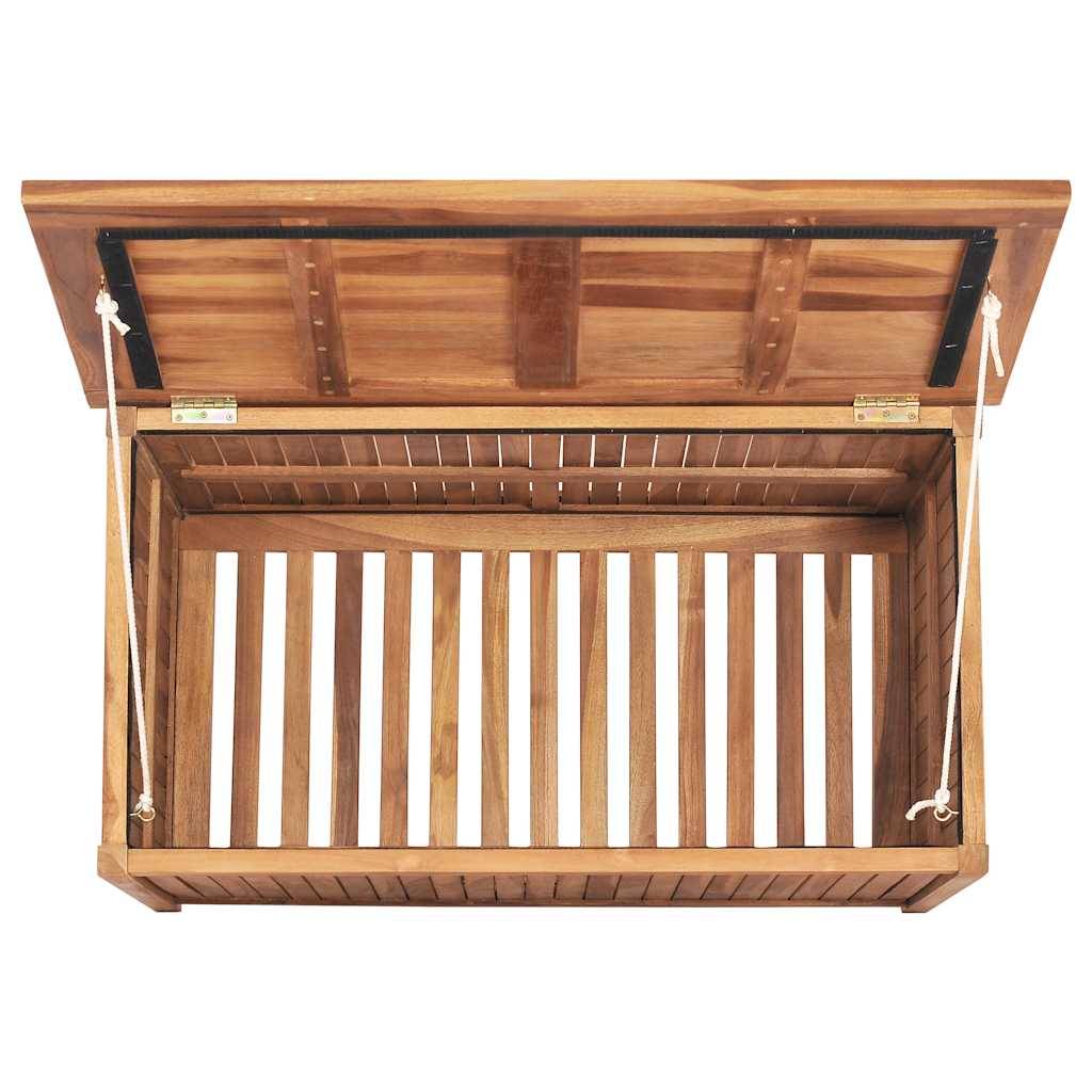 Coffre de jardin bois de teck naturel 90 x 50 x 58 cm - PANGIVO - Image 7