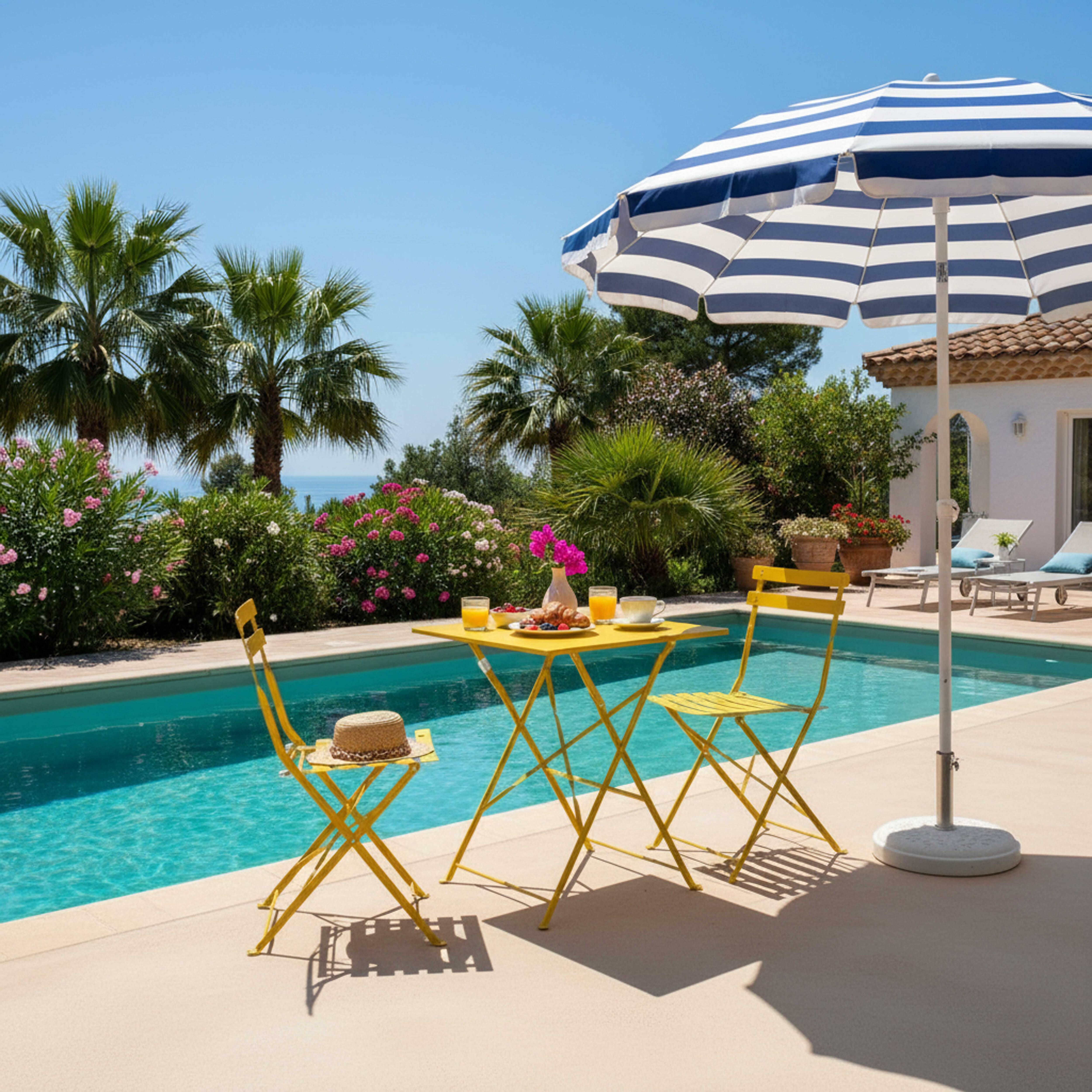 Oviala - Lot de 2 chaises pliantes en acier jaune Rome - Oviala - Imagen 5