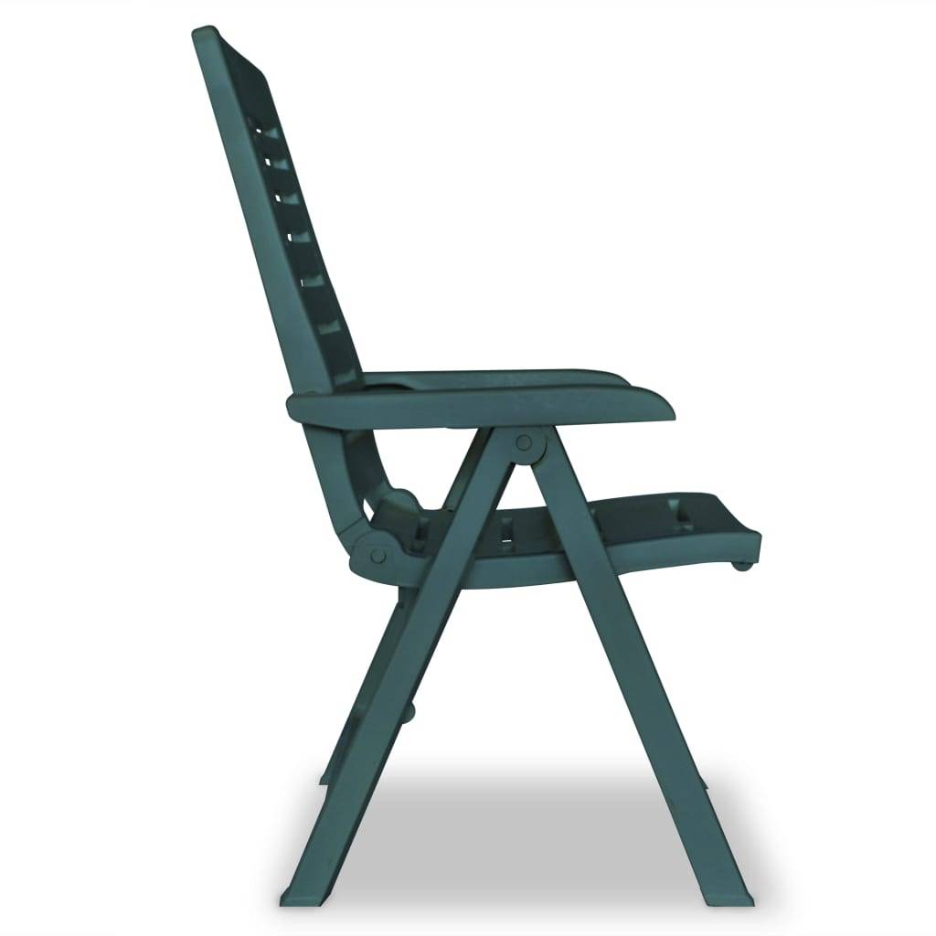 Vidaxl - Chaises pliantes inclinables, lot de 2, en plastique vert vidaXL 43896 - Imagen 5